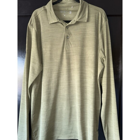 Walter Hagen Other - Golf Shirt By Walter Hagen Sz Xl Long Sleeve In Dark Olive Green In DRI Wick Fab